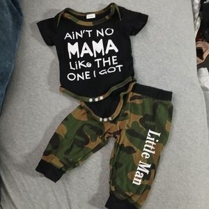 2pc Cotton Camouflage Baby Outfit - 3 mo
